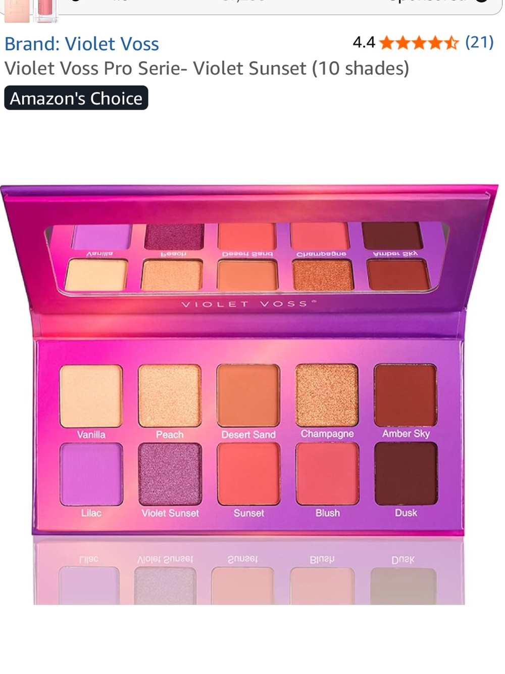 Violet Voss Violet Sunset Eyeshadow Palette- PRO Series 10 shades